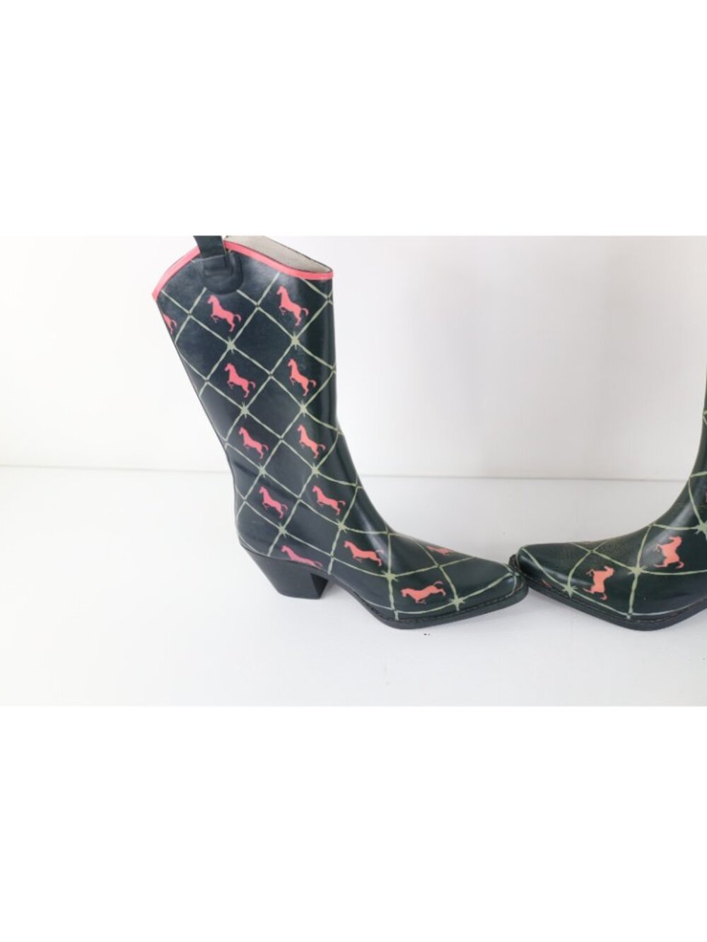 Deadstock Vtg Y2K Womens 7 Western Equestrian Horse Waterproof Rain Cowboy Boots - Picture 7 of 9